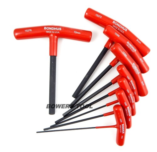Bondhus 8pc 6in handle hex - 6in., t