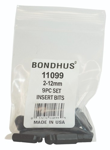 Bondhus 9pc 4in - 9pc, hex
